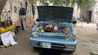 Suzuki Mehran air filter oil filter and engine oil change