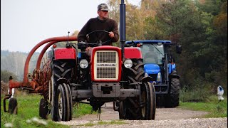 Sianokiszonka ! C330 na dwóch kołach ! Zgrabianie , Prasowanie , Owijanie ! 2x New Holland Landini 😍