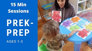 Preschool Prep 15 min sessions: ages 1-3