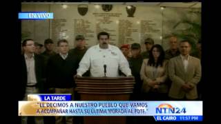 Nicolás Maduro confirma muerte de Hugo Chávez