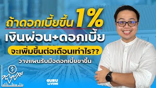 ถ้าดอกเบี้ยเพิ่ม 1% ต้องจ่ายดอกเบี้ยบ้านและเงินผ่อนเพิ่มเท่าไร?