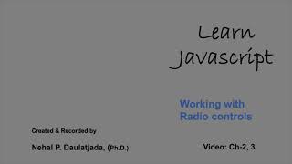 Learn Javascript: Working with Radio Controls - Swap selection