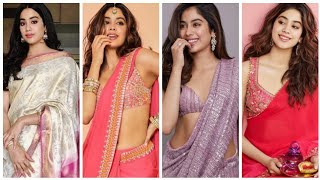 Jhanvi Kapoor Stylish Saree Designs | Jhanvi Kapoor Inspired Saree | Jhanvi Kapoor Designer Blouse