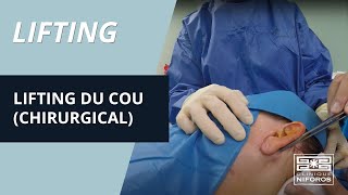 Lifting du cou avec cicatrice derrière l'oreille