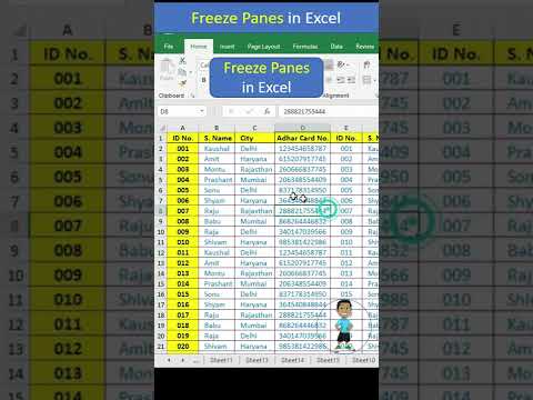 Freeze Panes in Excel #exceltips #exceltutorial #exceltricks #excel #msexcel #developer #shorts