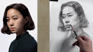 How to Draw Portrait from photo in Graphite Pencil