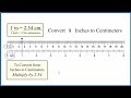 how to convert 9 inches to centimeters 9in to cm