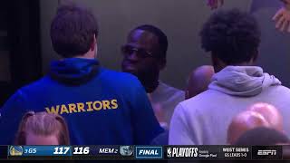NBA Highlights Today : Draymond comes back to dap his teammates up following the Game 1 win