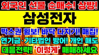 [삼성전자 주가전망]🚨긴급속보🚨외국인 선물 순매수! 상방 배팅 본격! 박스권 횡보! 바닥 다지기! 매집! 연기금·기타법인 방어! 개인 매도! 대응전략! '이렇게' 매매하세요!