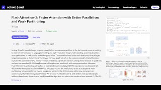 FlashAttention-2: Faster Attention with Better Parallelism and Work Partitioning