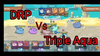 Triple Aqua vs Dusk Reptile Plant gameplay (Axie inifinity)