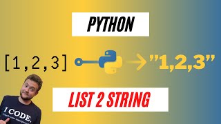 How To Convert A List To A Sting In Python