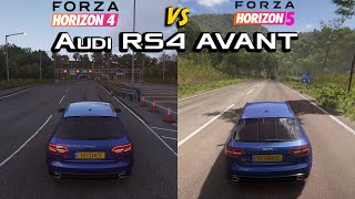 Forza Horizon 5 VS Forza Horizon 4 - Sound comparison Audi RS4 Avant 2013 (stock)
