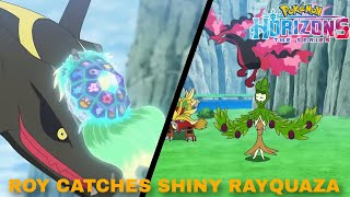 Liko VS Black Rayquaza Roy Catches Black Rayquaza Pokemon Horizons EPS 82 ENGLISH SUBS REVIEW