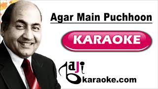 Agar Main Puchhoon Jawab Doge - Video Karaoke - Mohammad Rafi - by Baji Karaoke Indian