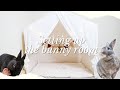 Setting up the bunny room - new tent