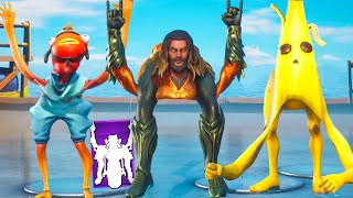 Fortnite Go Cat Go Emote (Kit Built-In) With The Funniest \u0026 Best Skins! (Aquaman, Peely, Fishstick)