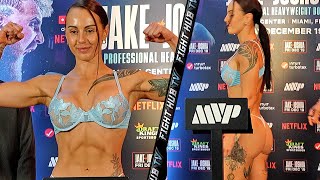 Cherneka Johnson DROPS JAWS in stunning morning weigh in vs Amanda Galle