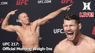 UFC 217: Bisping vs St-Pierre Official Morning Weigh-ins (LIVE! / Unedited)