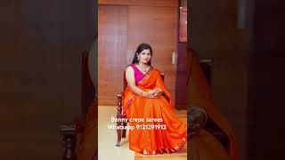 Benny crepe sarees …to order whatsapp 9121291913…guntur