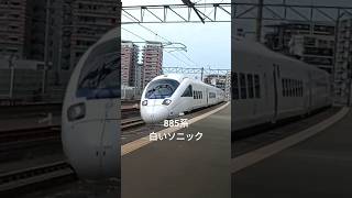 885系白いソニック千早駅高速通過 #千早駅 #885系#特急白いソニック #JR九州#shorts