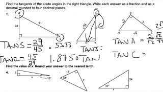 9.4 Notes: Tangent Ratio