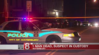 1 man dead, 1 under arrest after Waterbury shooting
