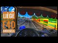 POV Truck Driving 4K // E40 Liége - Brussels // Daf XF 480