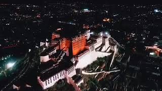 月光下的布達拉 ཟླ་དཀར་འོག་གི་པོ་ཏ་ལ།Tibetan Potala Palace under the moonlight