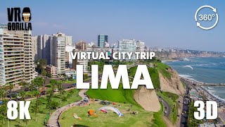 Lima, Peru Guided Tour in 360 VR(short) - Virtual City Trip - 8K 360 3D