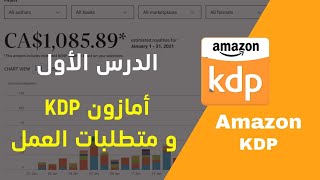 الدرس الأول : الدورة الشاملة للربح من أمازون kdp  و تحقيق أكثر من 1000 دولار شهريا