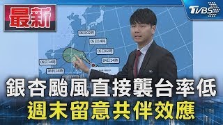 銀杏颱風直接襲台率低 週末留意共伴效應｜TVBS新聞