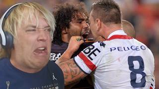 AMERICAN REACTS TO THE MOST AGGRESIVE RUGBY MOMENTS