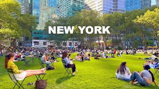 New York City Walking Tour May 2024 - Manhattan 4K NYC Walk - Bryant Park Lawn  to Penn Station