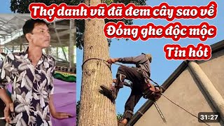 Thợ danh vũ đem cây về đóng ghe ngo độc mộc tại sóc trăng.!