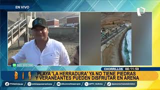 Playa La Herradura recupera su arena: retirarán a diario piedras de menor tamaño en balneario