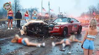 155 SHOCKING Car Crashes Moments Compilation 2024: Idiots in Cars Caught On Camera