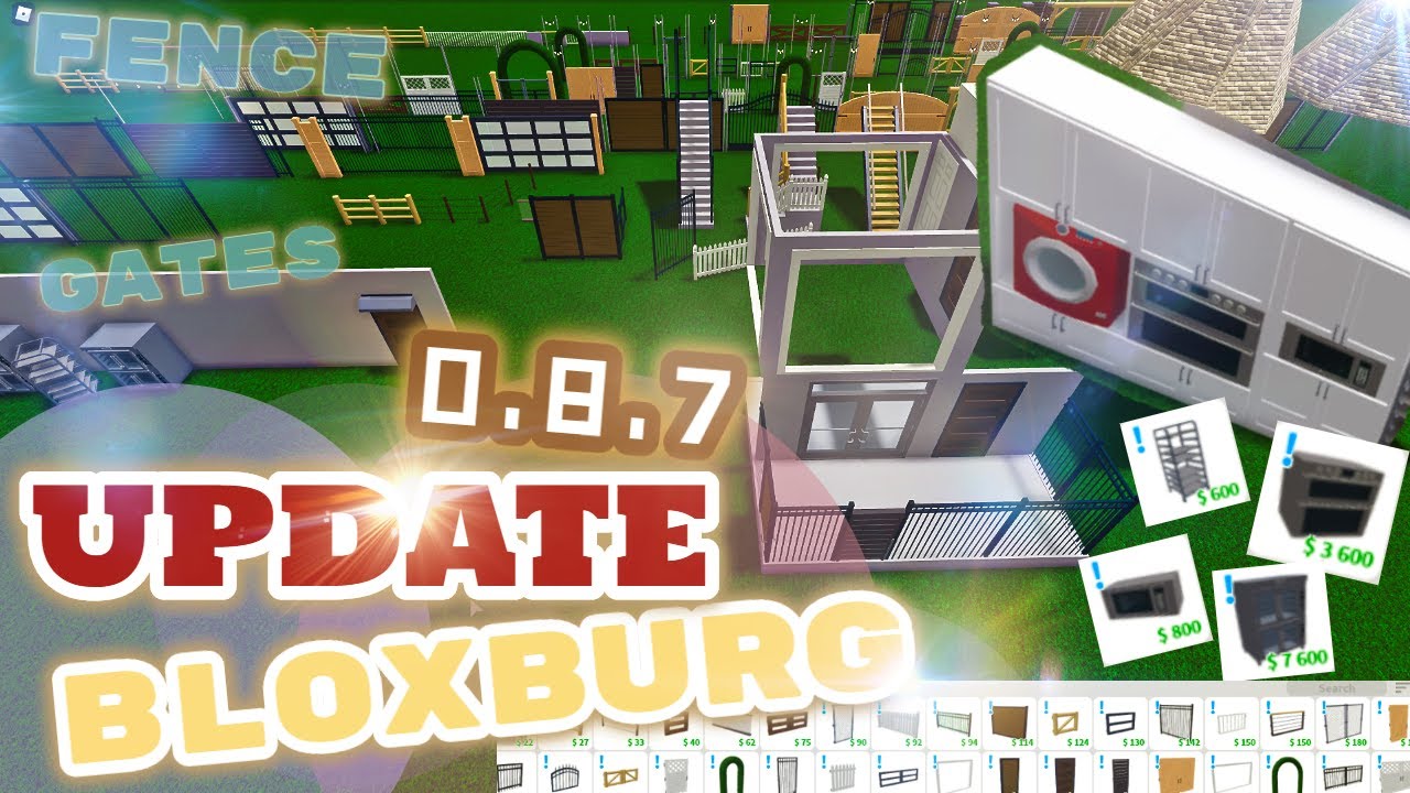 New BLOXBURG Update 0.8.7 Fence Gates And More | ROBLOX - YouTube