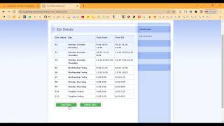 Student Timetable Schedule Generator in PHP