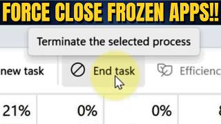 How to Force Close Frozen Apps on Windows 11 (Task Manager Fix)