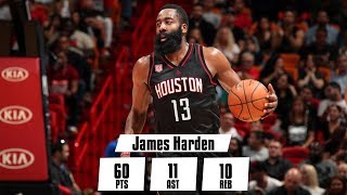 James Hardens INSANE 60 Point Triple Double! First Player In NBA History!
