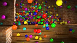 Particle System with Blender 2.7 - Bouncing mulitcolour balls