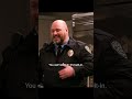 the police officer was very excited when he saw the grill. show short tv funny happy excited