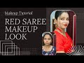 Red Saree Makeup Look❤️|| Makeup Tutorial || @Goodvibeswithshreya