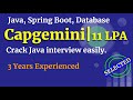 Capgemini Java Interview | 3 Years | 11 LPA | Selected