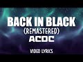 Back In Black (Remastered) - ACDC - Video Lyrics