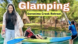 GLAMPING GERONIMO CREEK RETREAT 2023 | Birthday Celebration Vlog | Seguin, Texas