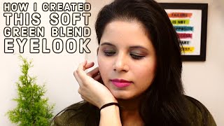 How I Created Green Blend Eyelook in Minutes | #GlamNMe