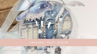 Plastic bal aankleden met Fairybells Cozy Winter door Karin