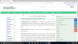 Compare LinkedHashSet, TreeSet and HashSet in Java. | javapedia.net